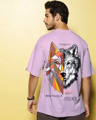 Men's Purple Beast Within Graphic Printed T-shirt